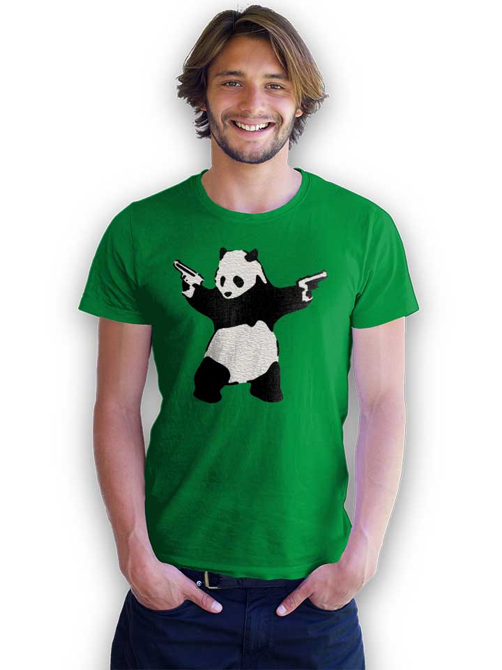 banksy-panda-t-shirt gruen 2