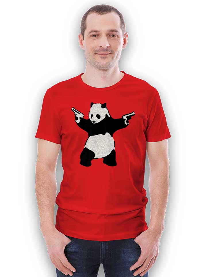 banksy-panda-t-shirt rot 2