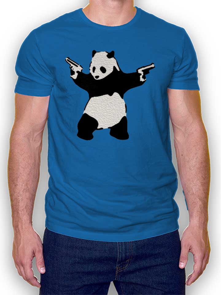 Banksy Panda T-Shirt royal-blue L