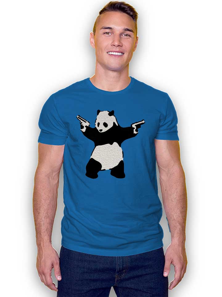 banksy-panda-t-shirt royal 2