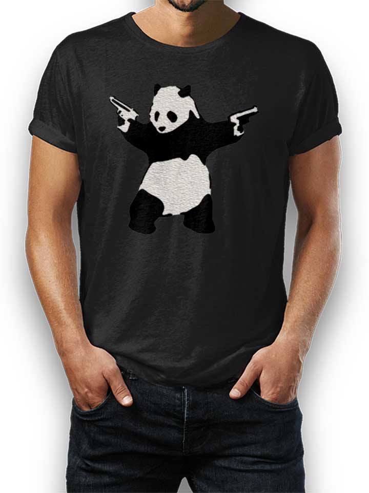 banksy-panda-t-shirt schwarz 1