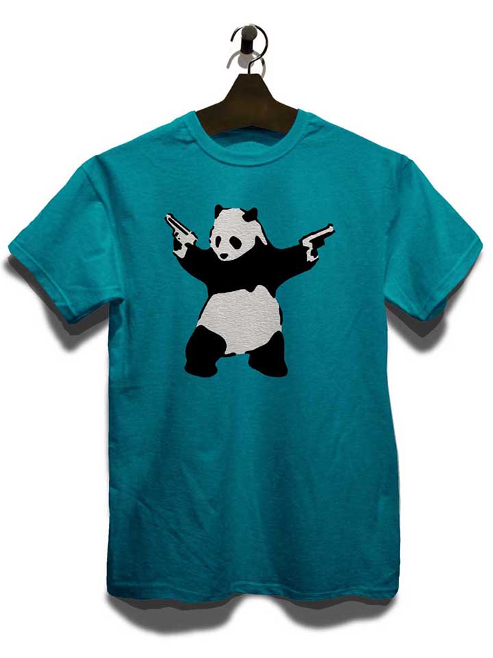 banksy-panda-t-shirt tuerkis 3