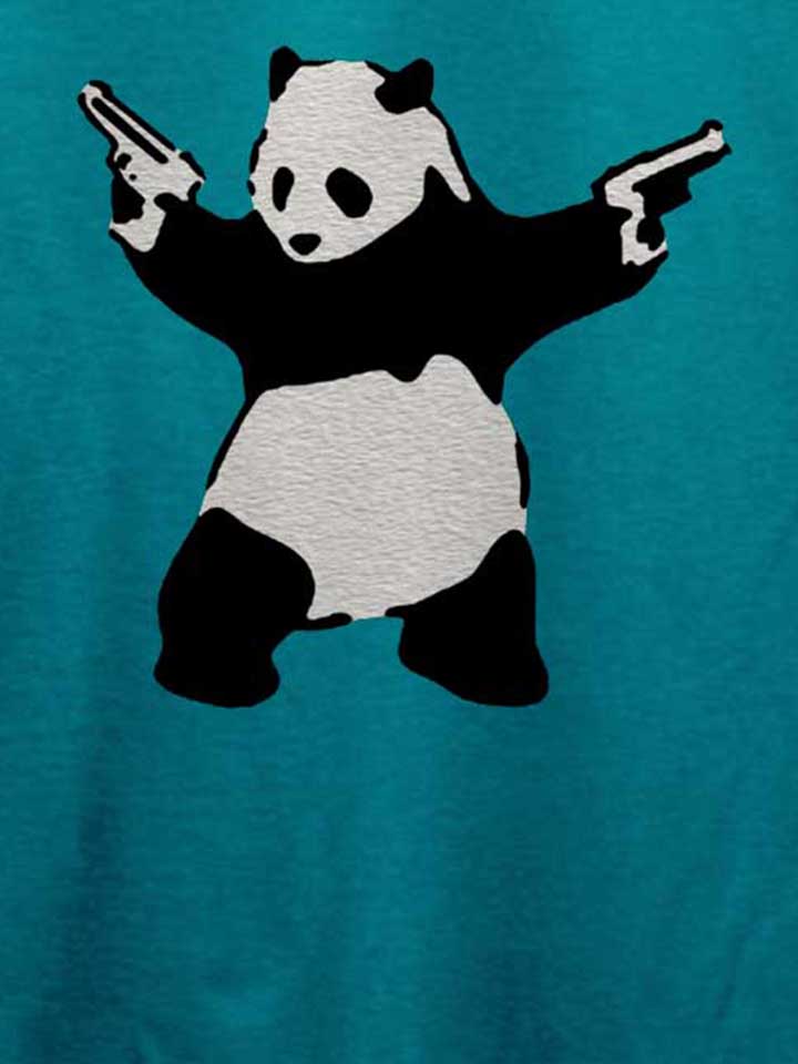banksy-panda-t-shirt tuerkis 4