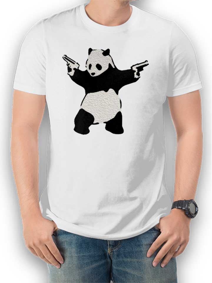 Banksy Panda T-Shirt weiss L