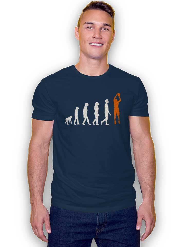 basketball-evolution-t-shirt dunkelblau 2