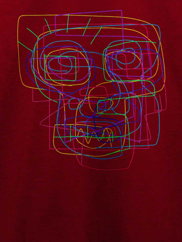 basquiat-neon-t-shirt bordeaux 4