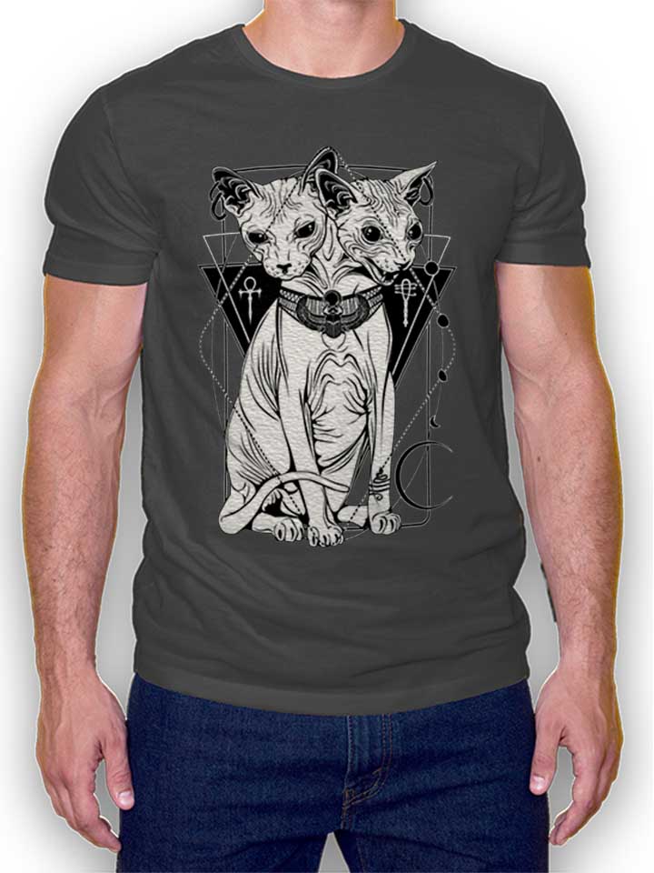 Bastet The Cat Goddess T-Shirt dunkelgrau L