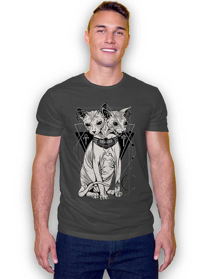 bastet-the-cat-goddess-t-shirt dunkelgrau 2