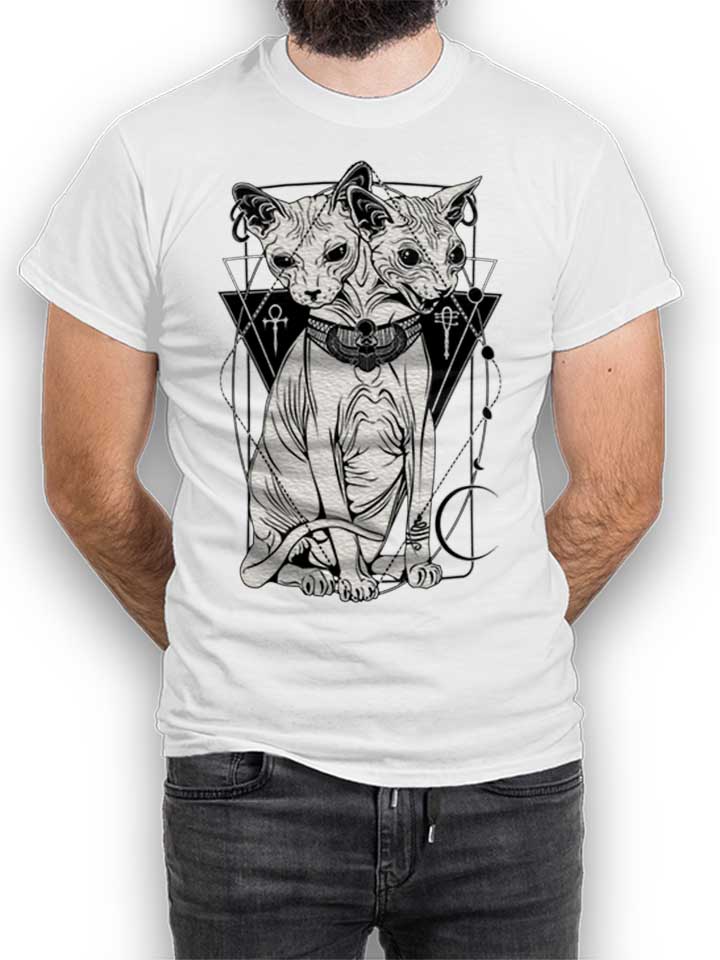 Bastet The Cat Goddess T-Shirt weiss L