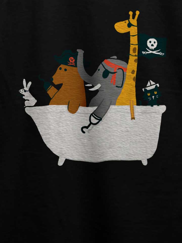 bathtub-pirate-animals-t-shirt schwarz 4