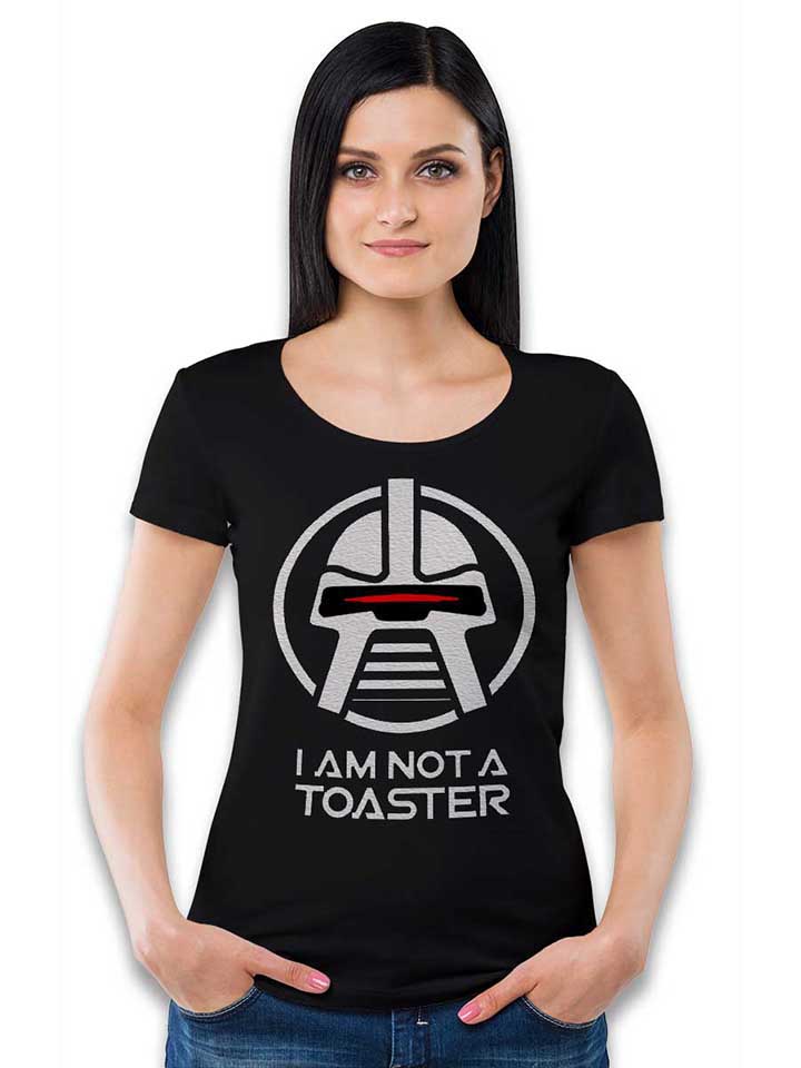 battlestar-galactica-not-a-toaster-damen-t-shirt schwarz 2