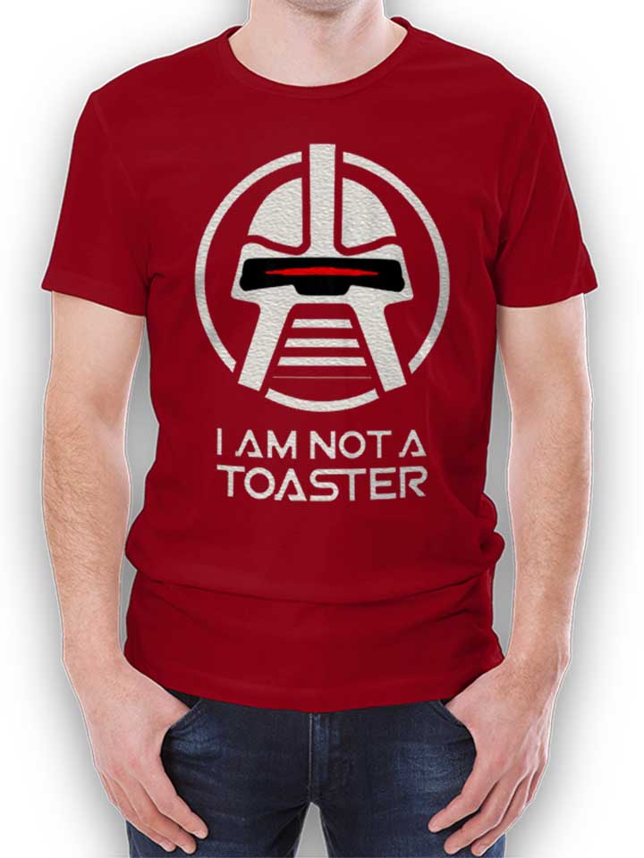 Battlestar Galactica Not A Toaster T-Shirt bordeaux L