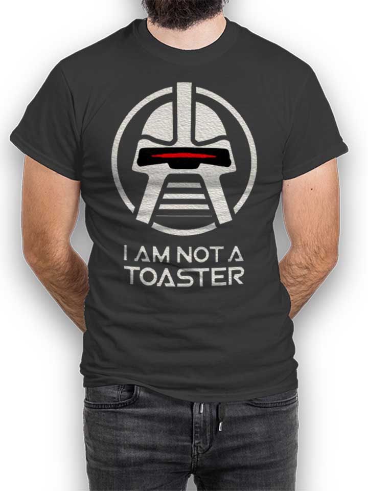 Battlestar Galactica Not A Toaster T-Shirt dunkelgrau L