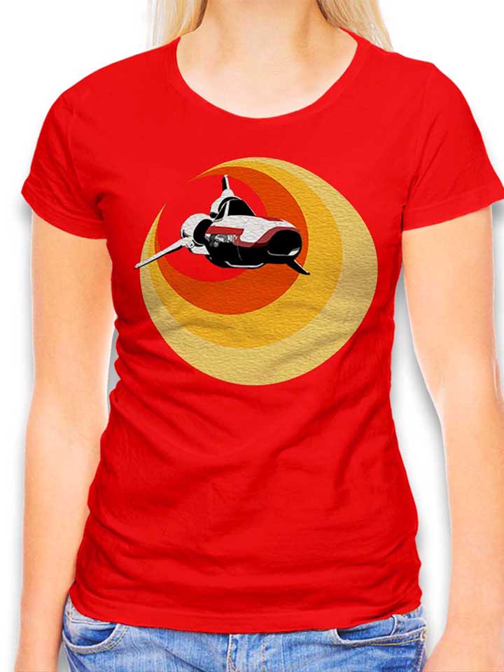 battlestar-gallactica-viper-damen-t-shirt rot 1