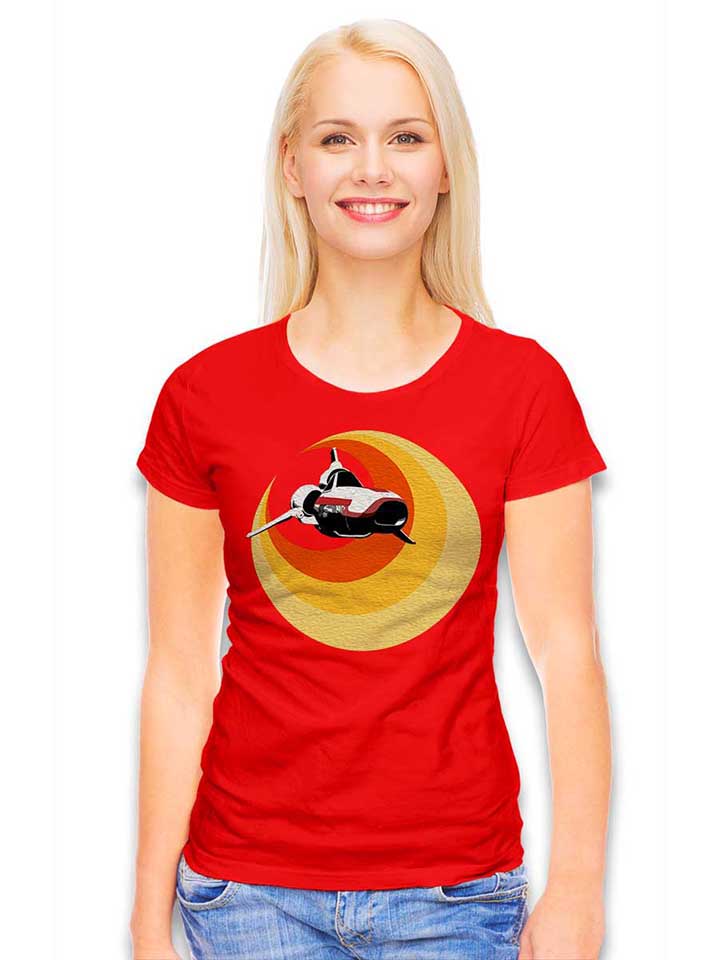 battlestar-gallactica-viper-damen-t-shirt rot 2