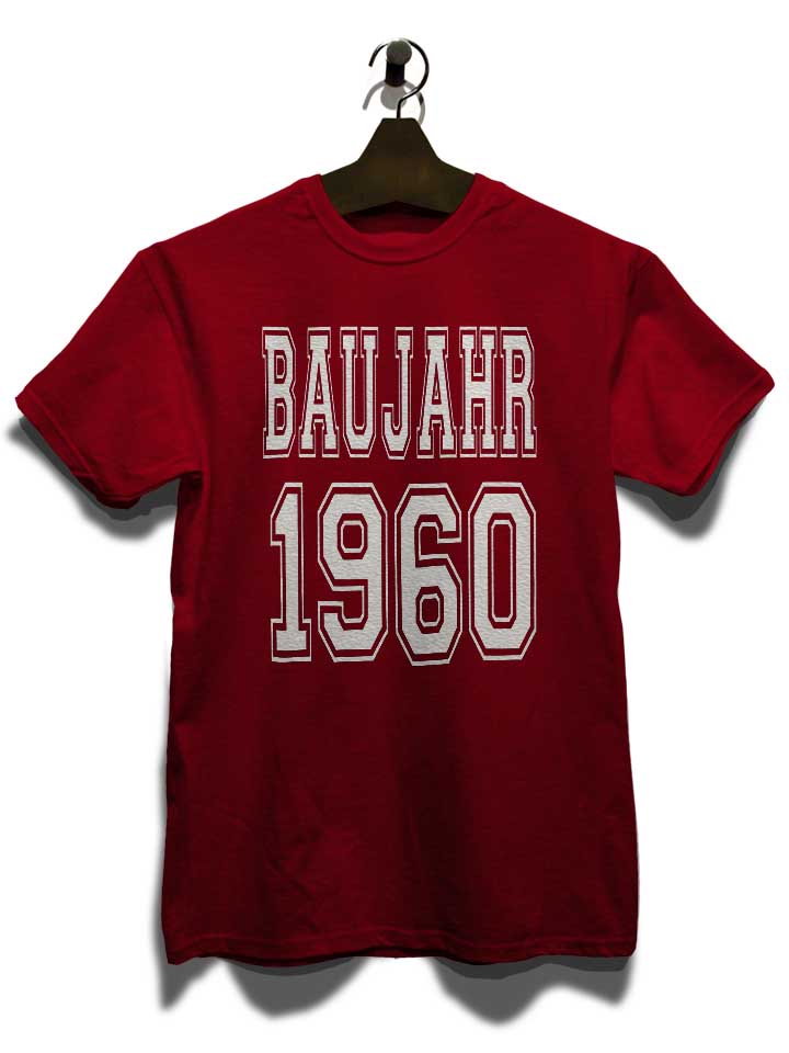 baujahr-1960-t-shirt bordeaux 3