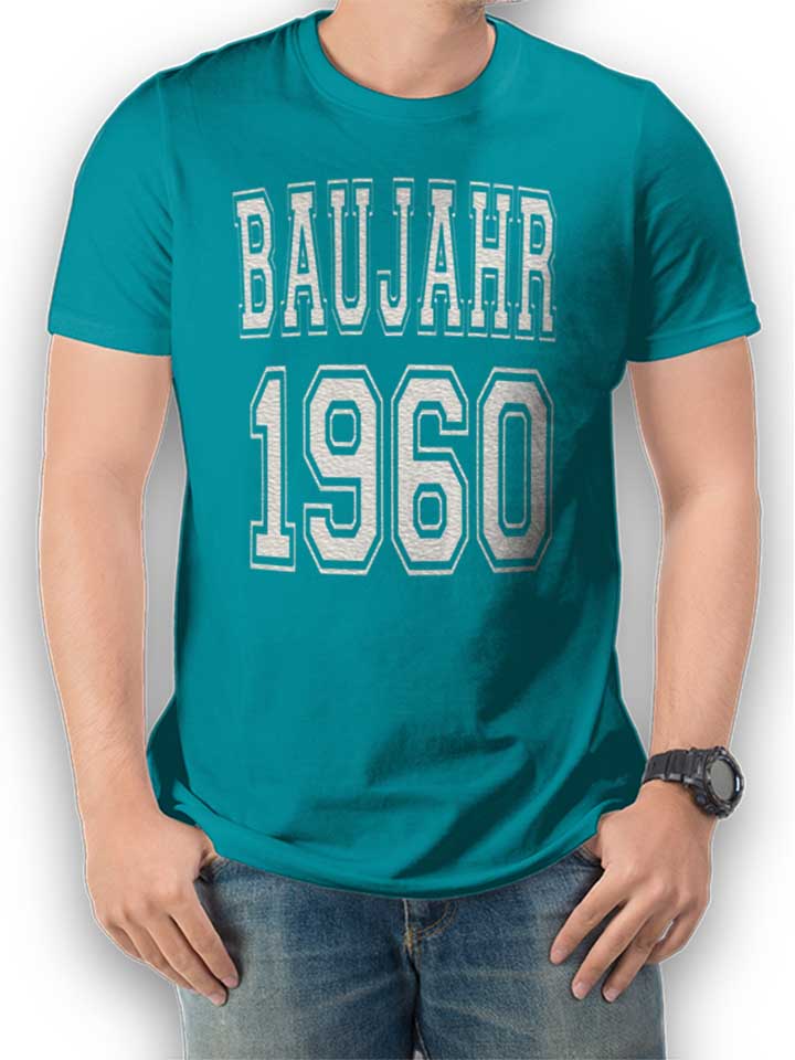 baujahr-1960-t-shirt tuerkis 1