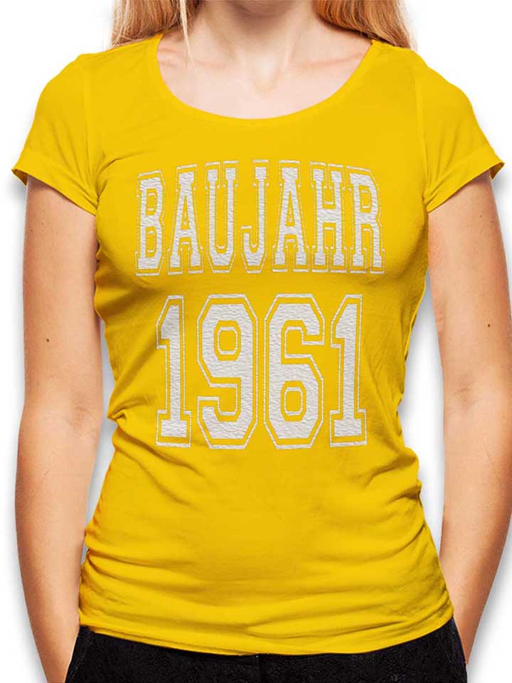 Baujahr 1961 Damen T-Shirt gelb L