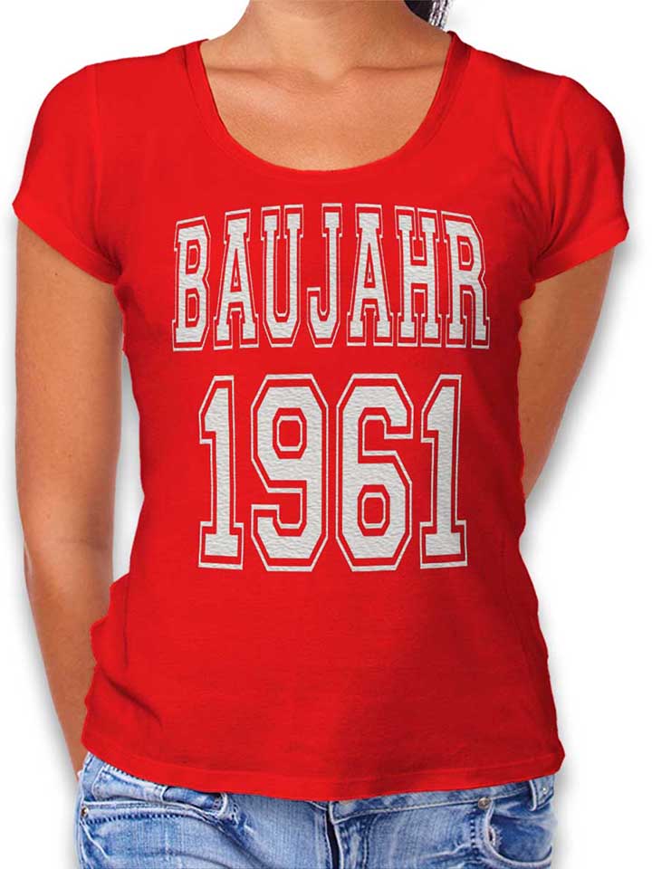 Baujahr 1961 Damen T-Shirt rot L