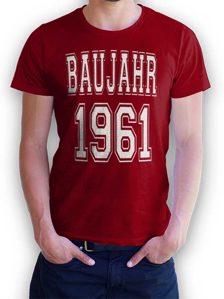 baujahr-1961-t-shirt bordeaux 1