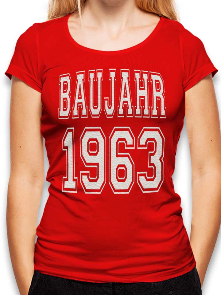 Baujahr 1963 Damen T-Shirt rot L