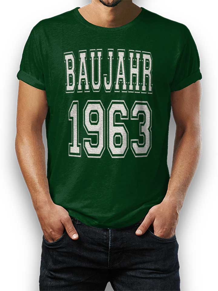 Baujahr 1963 Camiseta verde-oscuro L