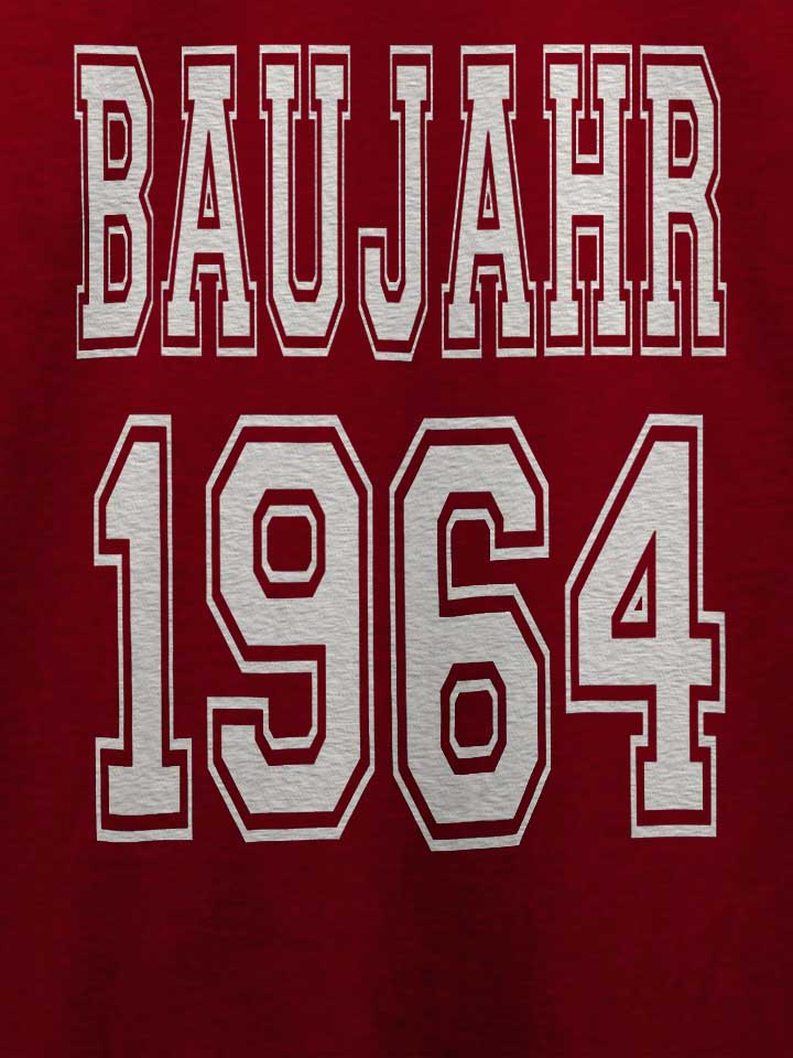 baujahr-1964-t-shirt bordeaux 4