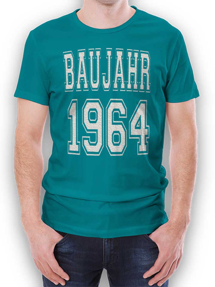 baujahr-1964-t-shirt tuerkis 1