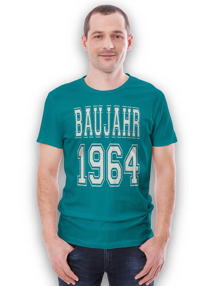 baujahr-1964-t-shirt tuerkis 2