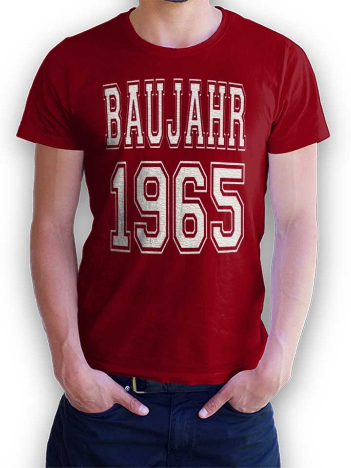 baujahr-1965-t-shirt bordeaux 1