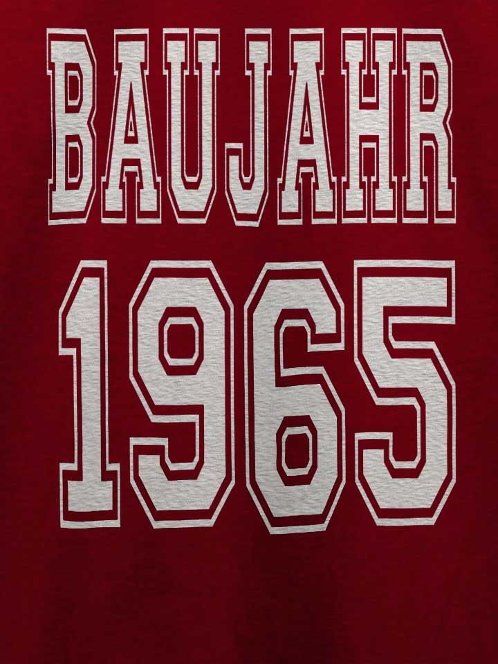 baujahr-1965-t-shirt bordeaux 4