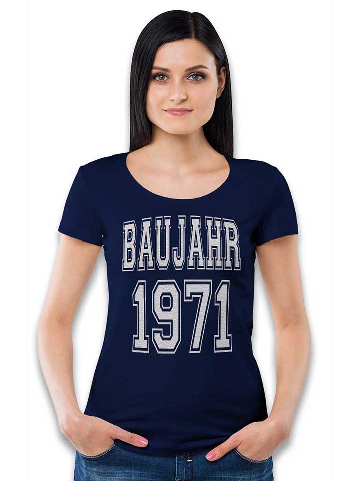 baujahr-1971-damen-t-shirt dunkelblau 2