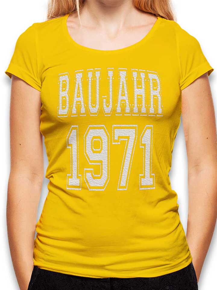 Baujahr 1971 Damen T-Shirt gelb L
