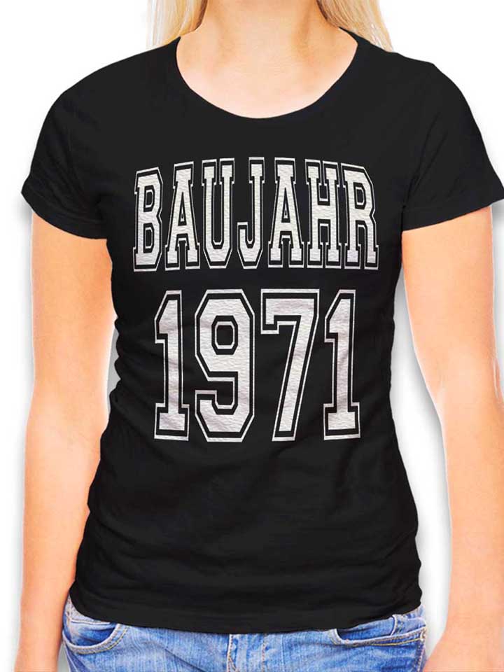 baujahr-1971-damen-t-shirt schwarz 1