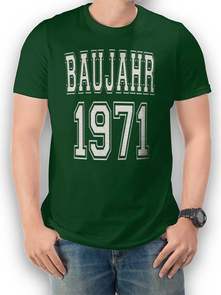 baujahr-1971-t-shirt dunkelgruen 1
