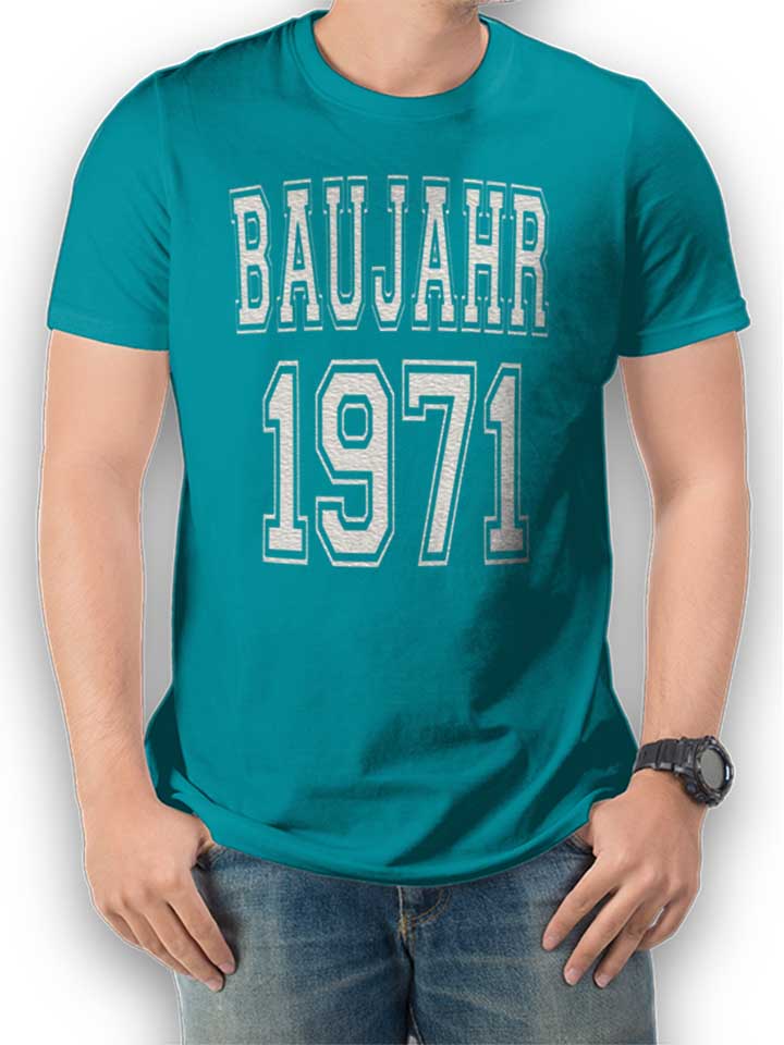 baujahr-1971-t-shirt tuerkis 1