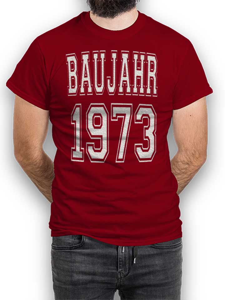 baujahr-1973-t-shirt bordeaux 1