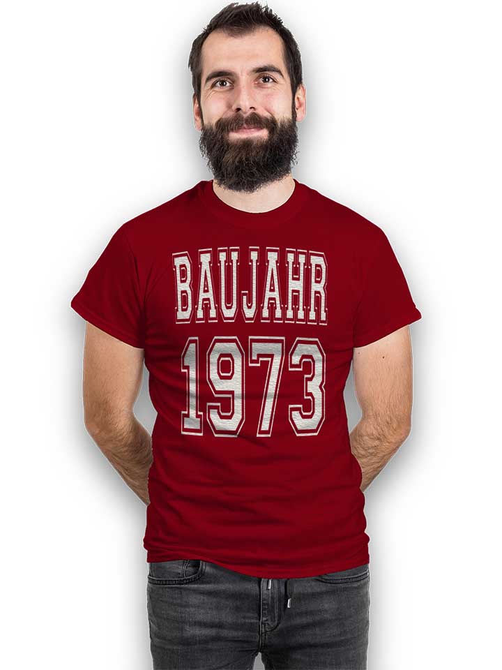 baujahr-1973-t-shirt bordeaux 2