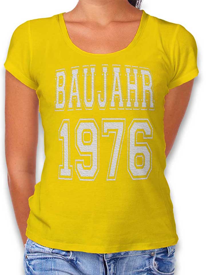 Baujahr 1976 Damen T-Shirt gelb L