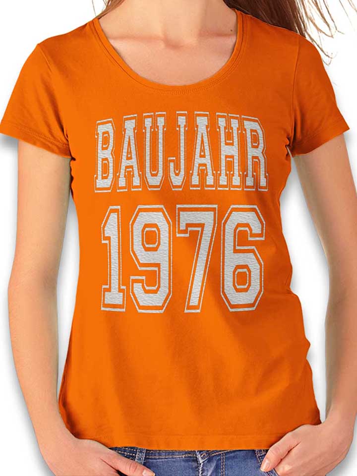 Baujahr 1976 Damen T-Shirt orange L