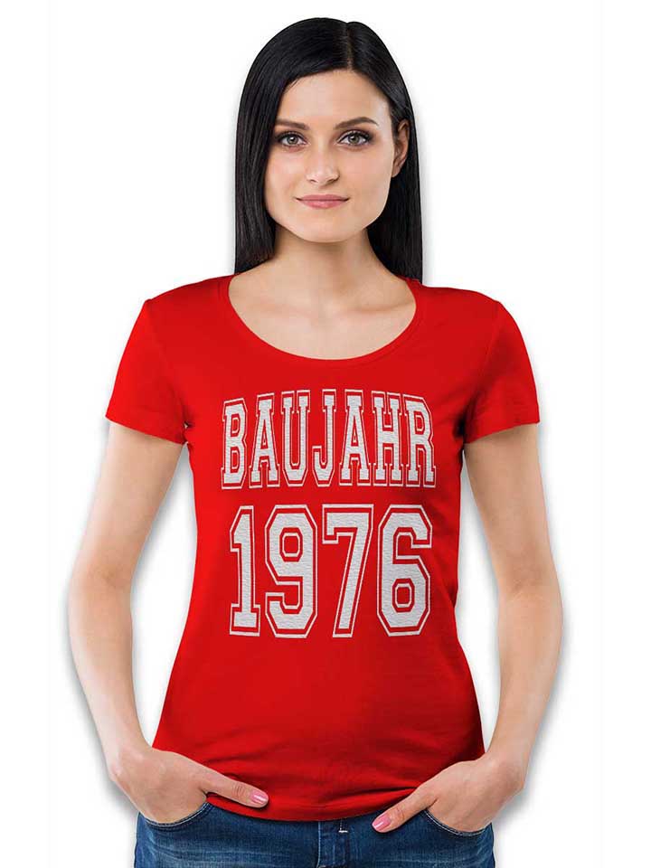 baujahr-1976-damen-t-shirt rot 2