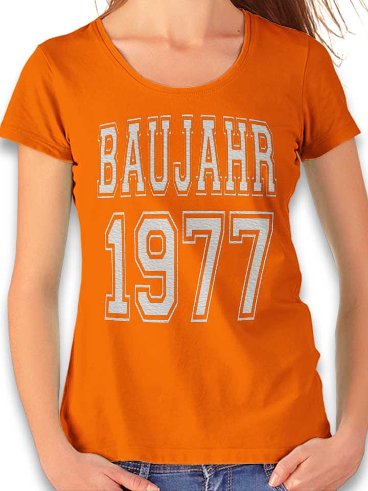 baujahr-1977-damen-t-shirt orange 1