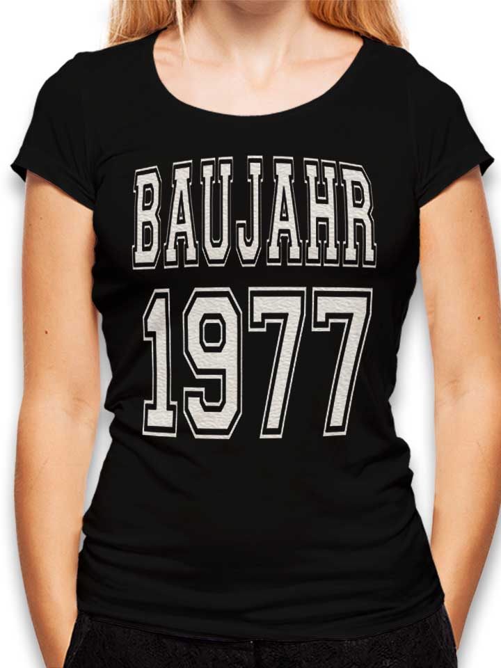 baujahr-1977-damen-t-shirt schwarz 1