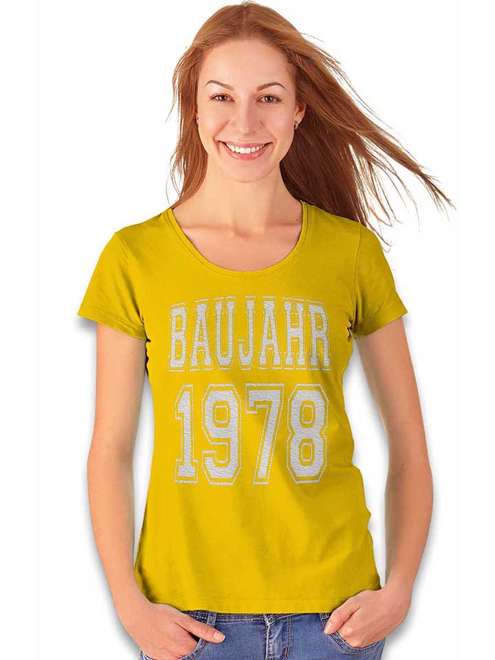 baujahr-1978-damen-t-shirt gelb 2