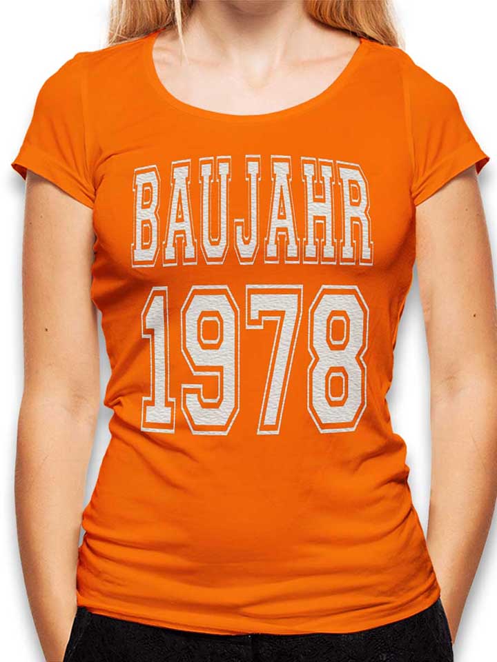 Baujahr 1978 Damen T-Shirt orange L