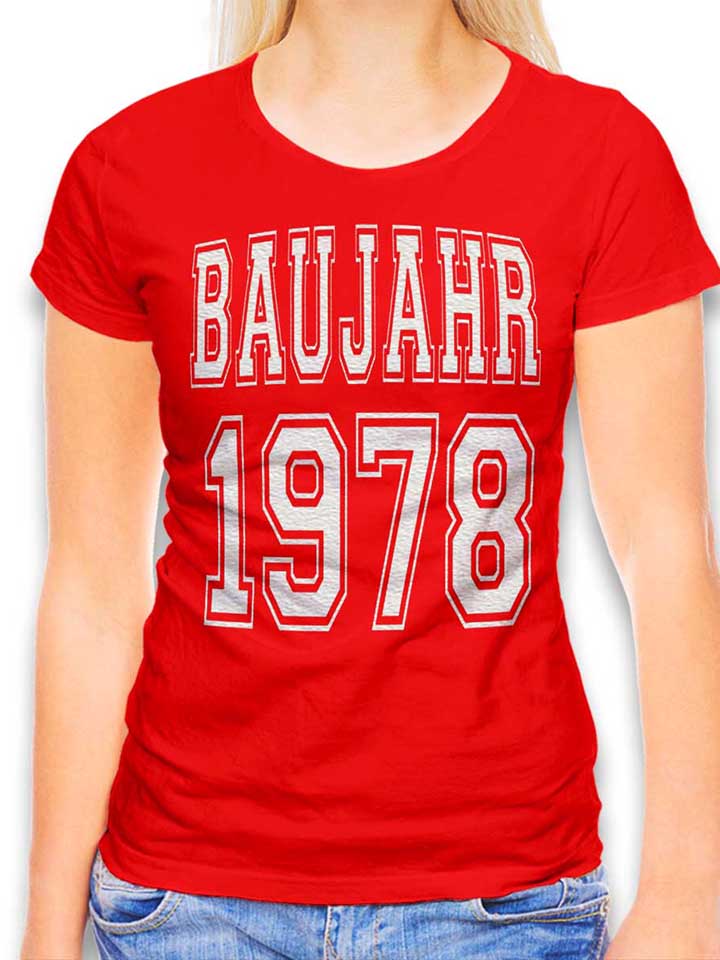 Baujahr 1978 Damen T-Shirt rot L