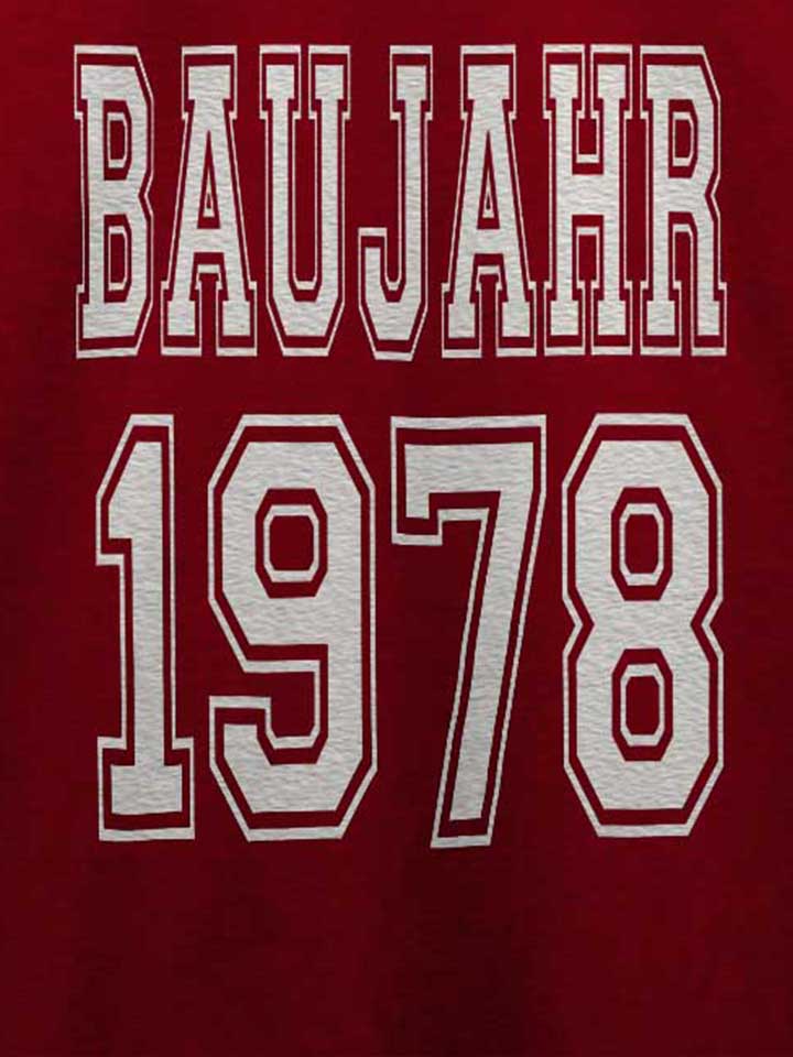 baujahr-1978-t-shirt bordeaux 4