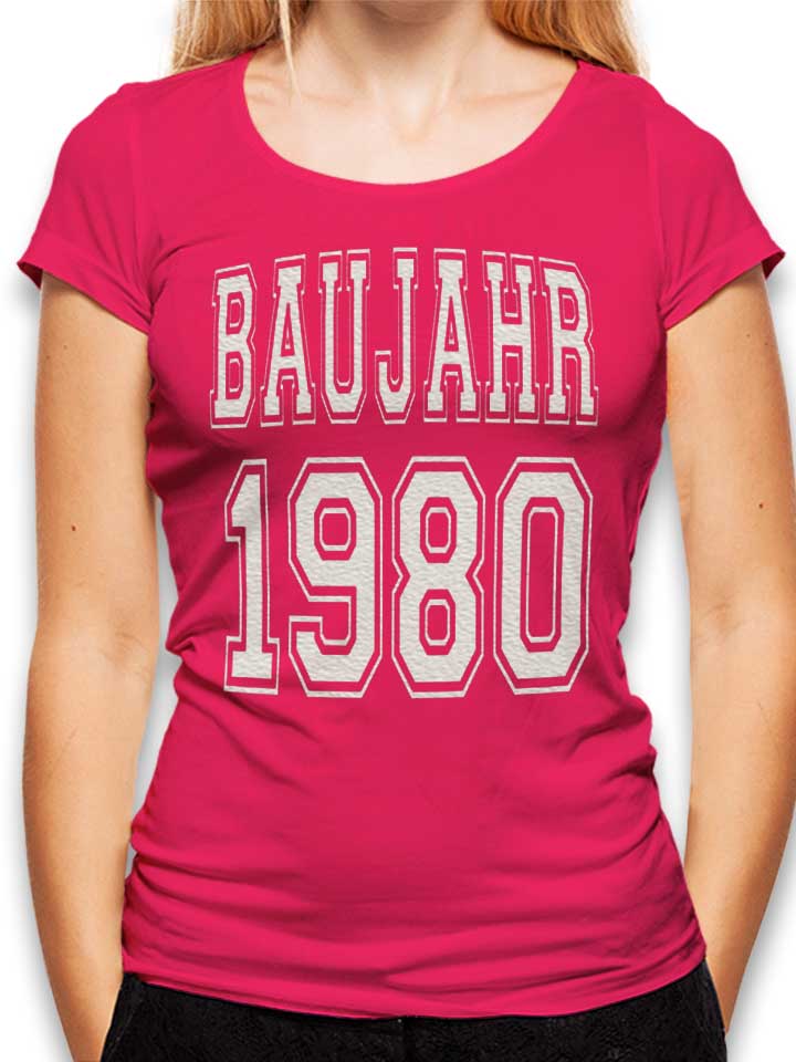 Baujahr 1980 Damen T-Shirt fuchsia L
