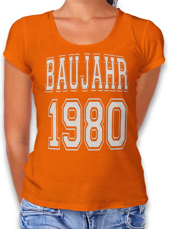 Baujahr 1980 Womens T-Shirt orange L