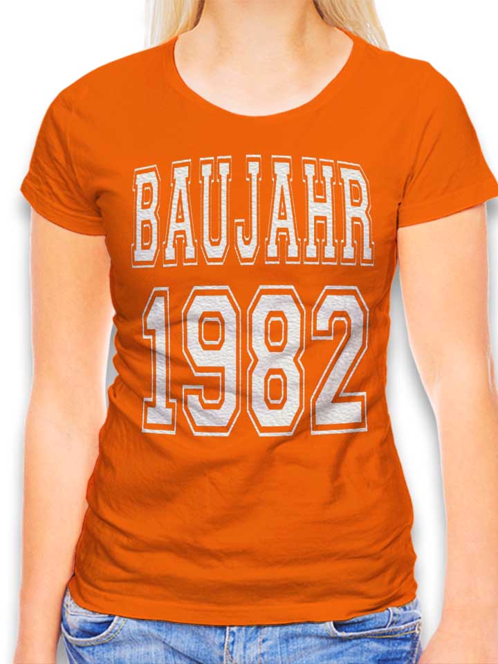 baujahr-1982-damen-t-shirt orange 1